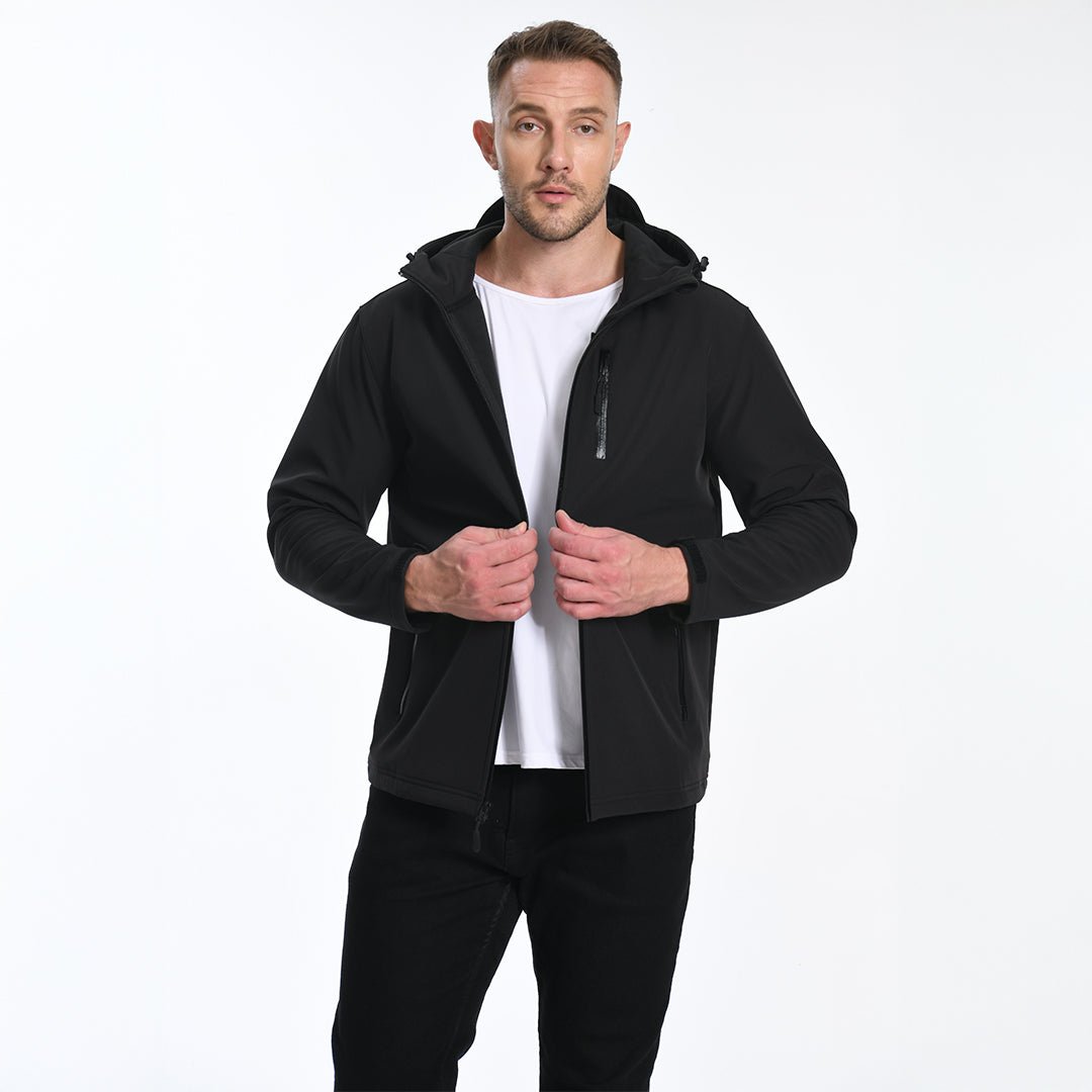 Mens Waterproof Fleece Lined Softshell Outdoor Jacket