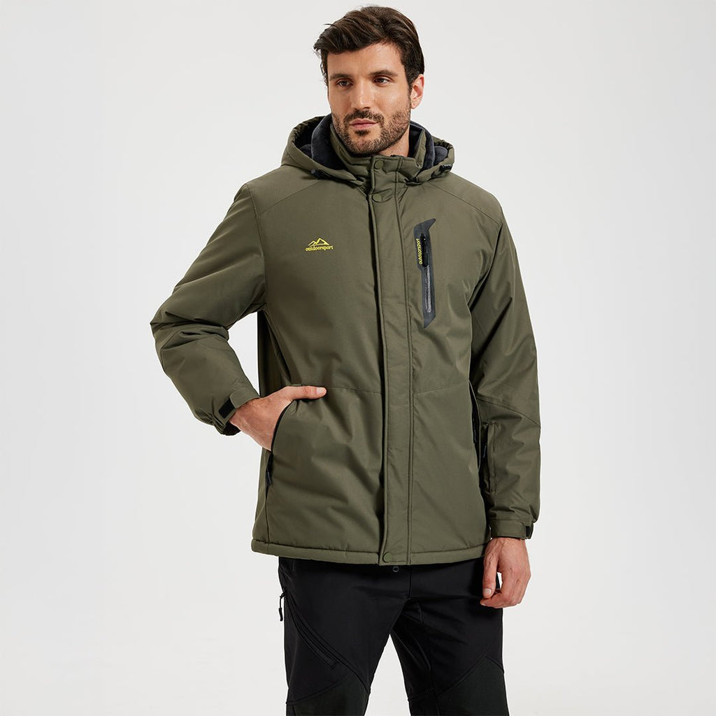 Men's Heavyweight Fleece Lined Waterproof Winter Parka Jacket