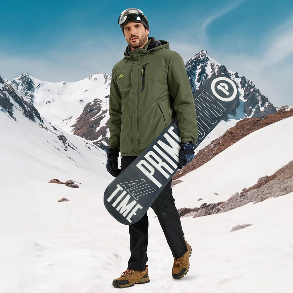 Men's Heavyweight Fleece Lined Waterproof Winter Parka Jacket