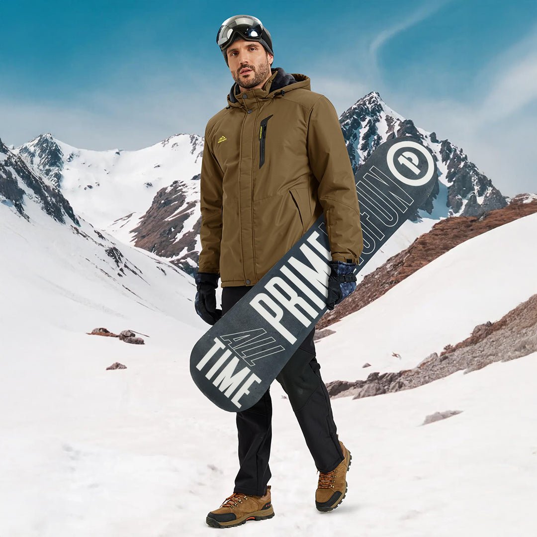 Men's Heavyweight Fleece Lined Waterproof Winter Parka Jacket