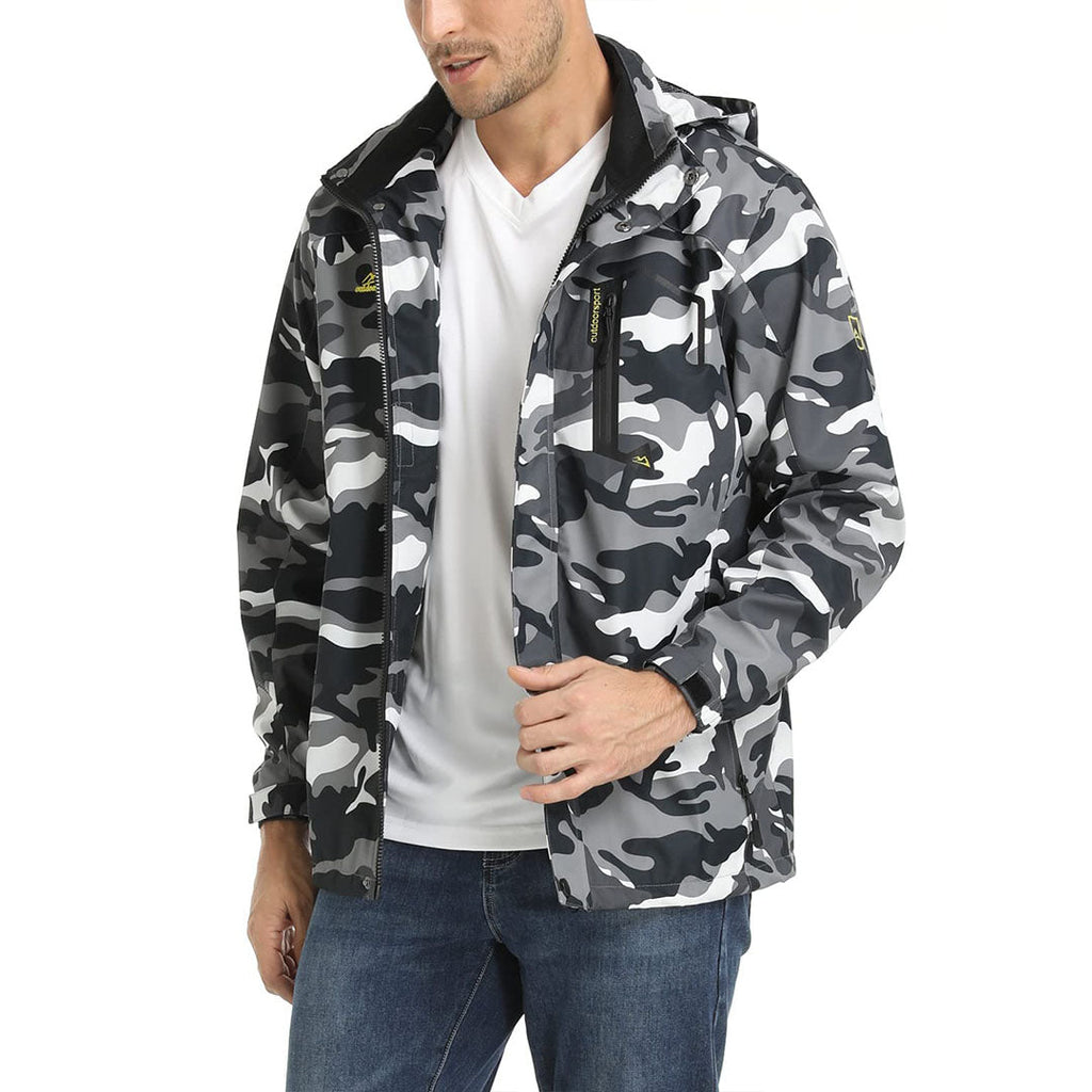 Men's Waterproof Outdoor Hiking Jacket with Zipped Pockets