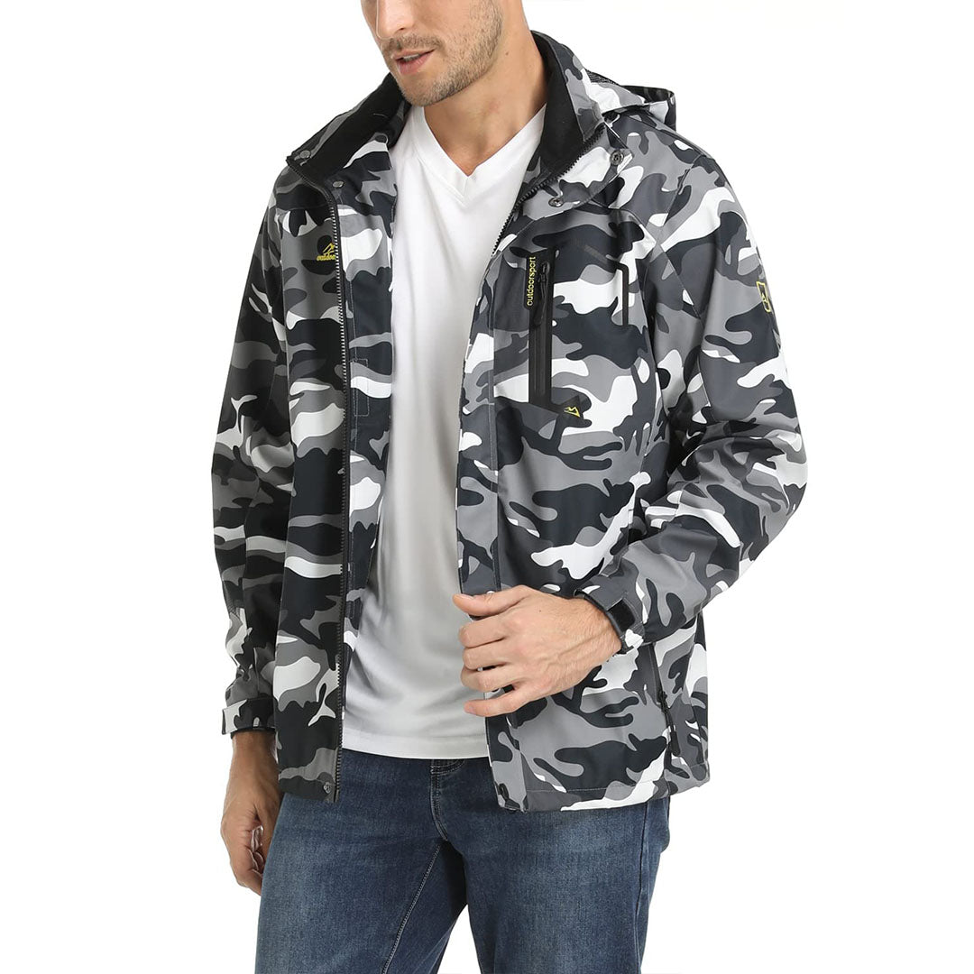 Men's Waterproof Outdoor Hiking Jacket with Zipped Pockets