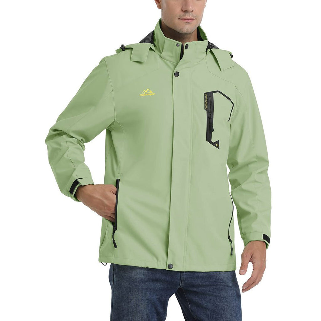 Men's Waterproof Outdoor Hiking Jacket with Zipped Pockets