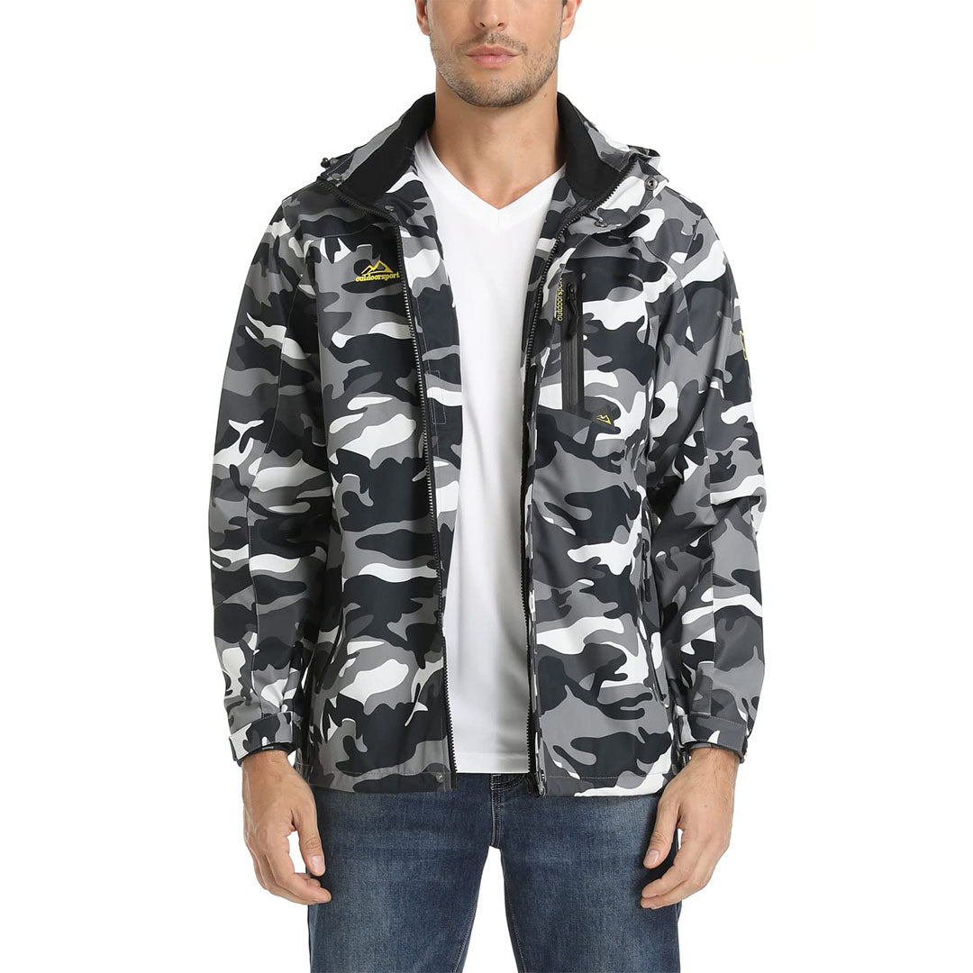 Men's Waterproof Outdoor Hiking Jacket with Zipped Pockets