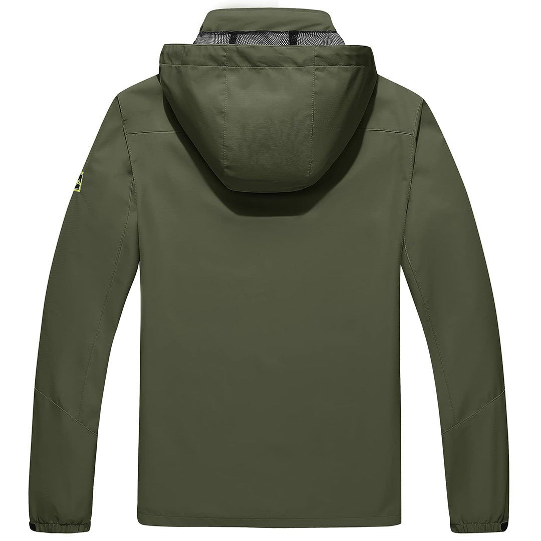 Men's Waterproof Outdoor Hiking Jacket with Zipped Pockets