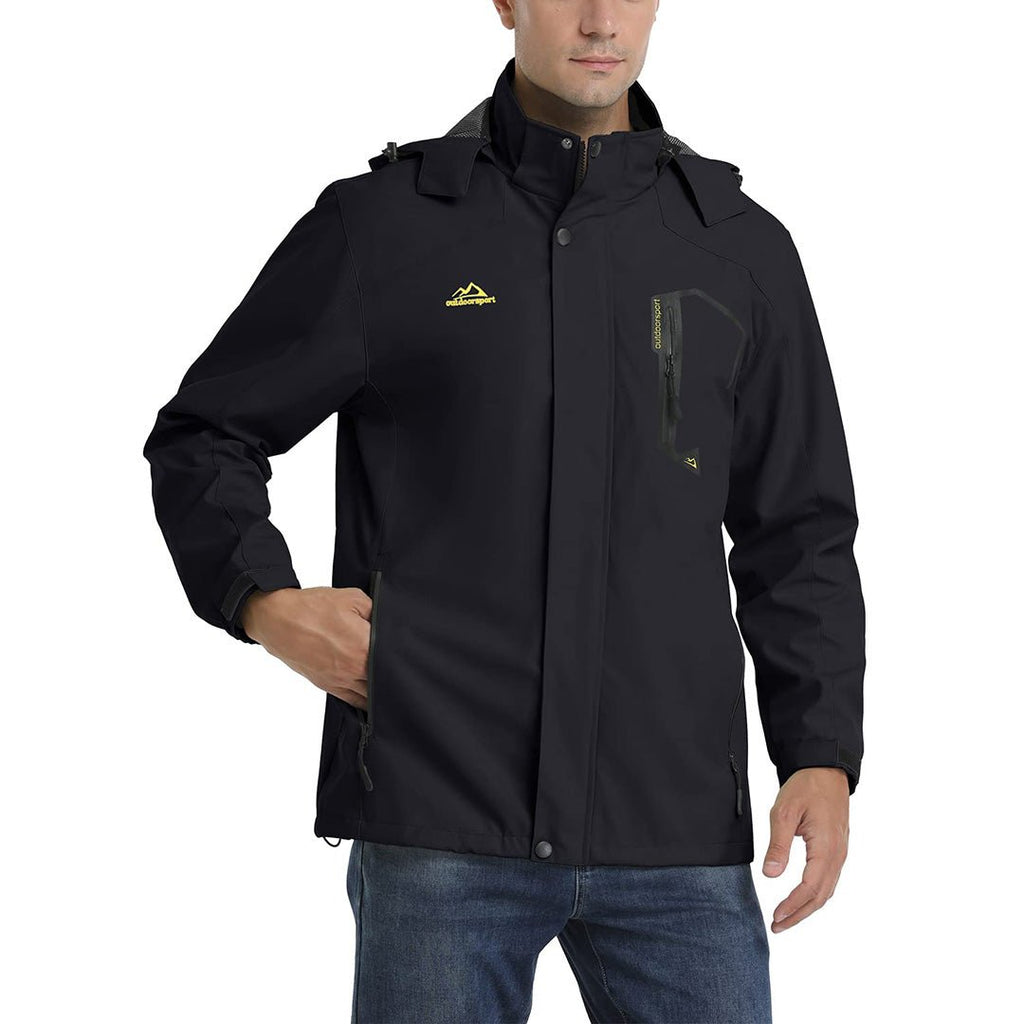 Men's Waterproof Outdoor Hiking Jacket with Zipped Pockets
