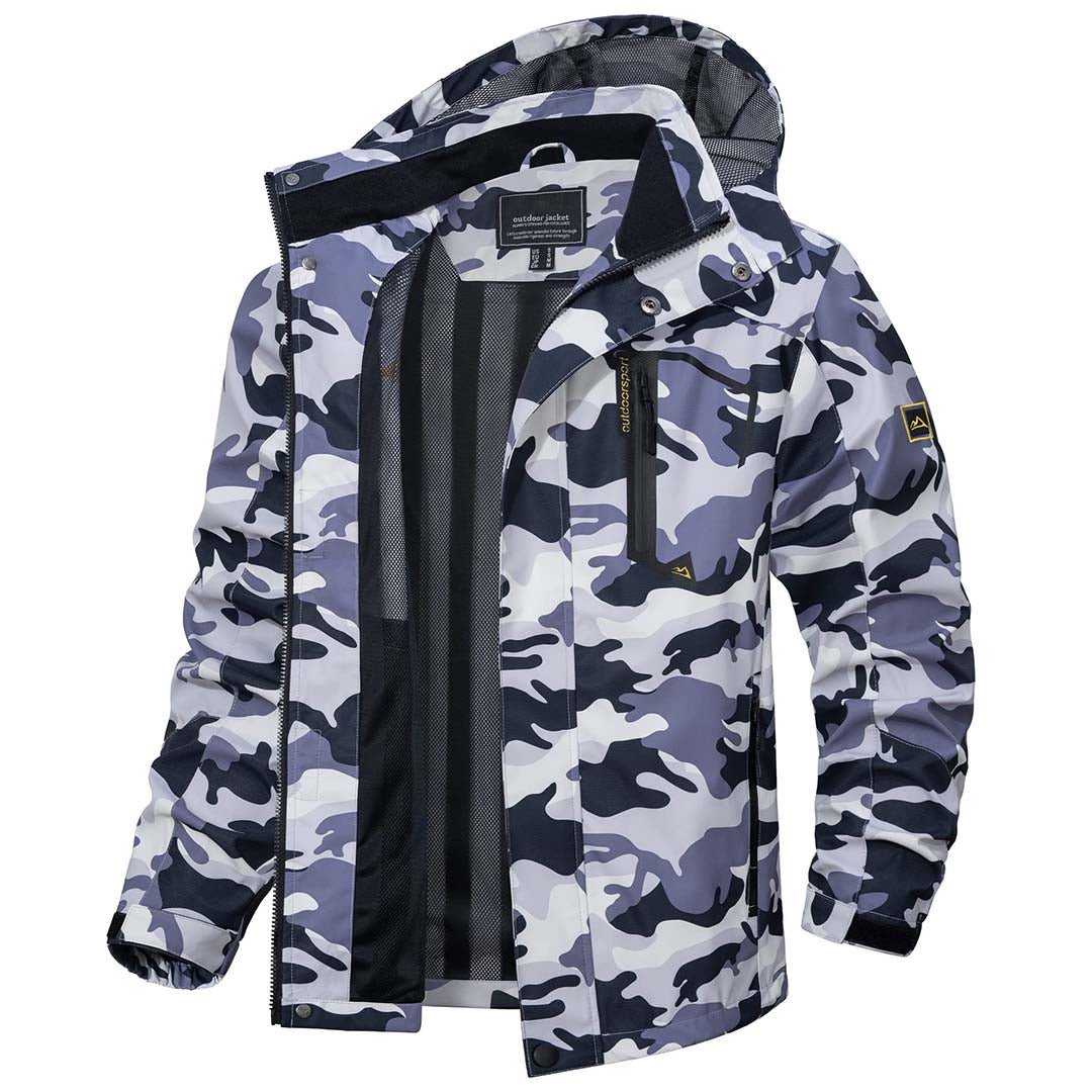 Men's Waterproof Outdoor Hiking Jacket with Zipped Pockets