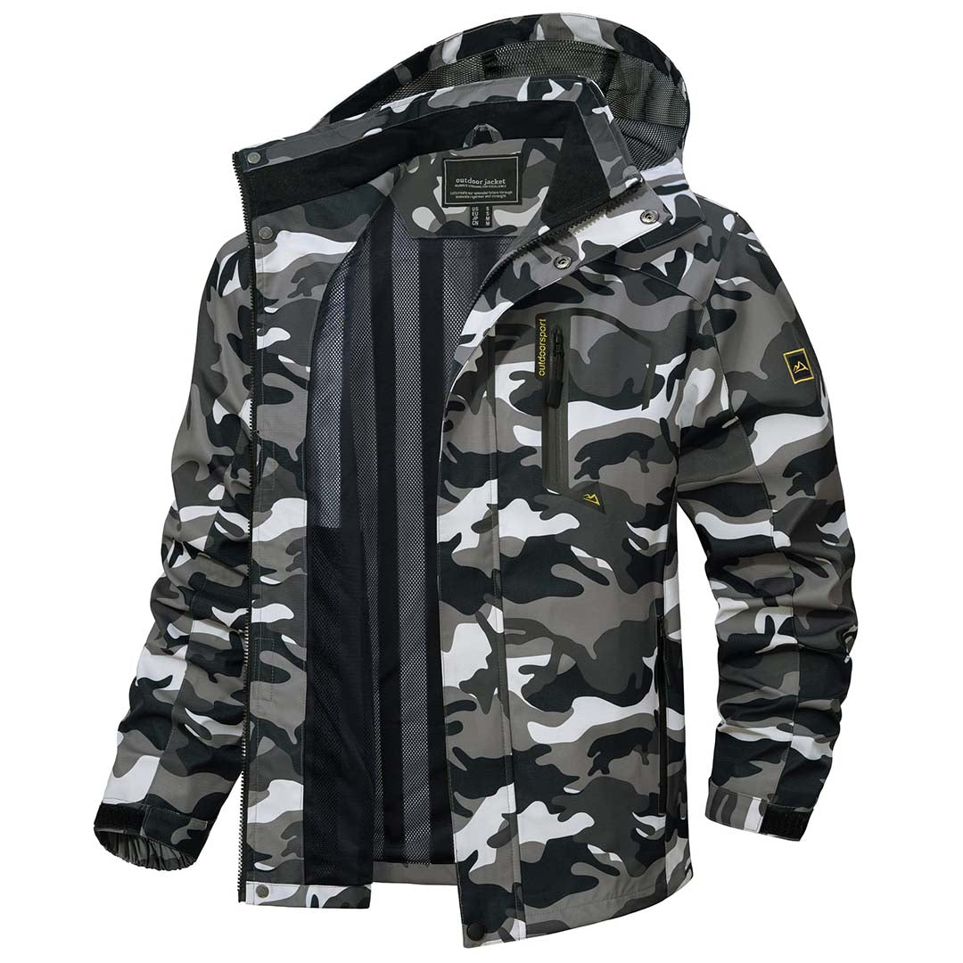 Men's Waterproof Outdoor Hiking Jacket with Zipped Pockets