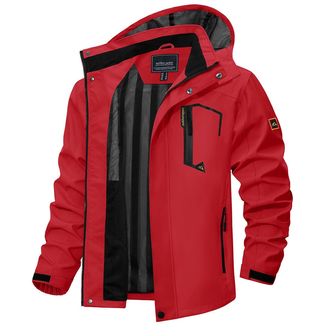 Men's Waterproof Outdoor Hiking Jacket with Zipped Pockets