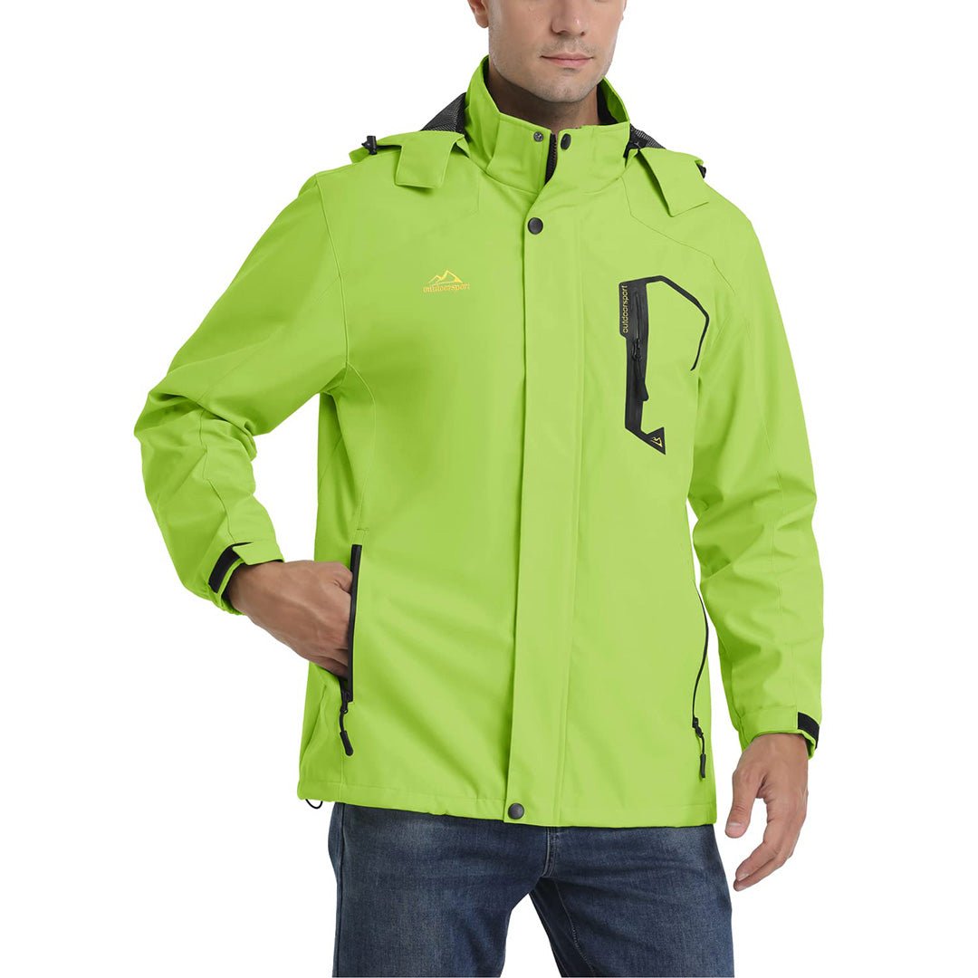 Men's Waterproof Outdoor Hiking Jacket with Zipped Pockets