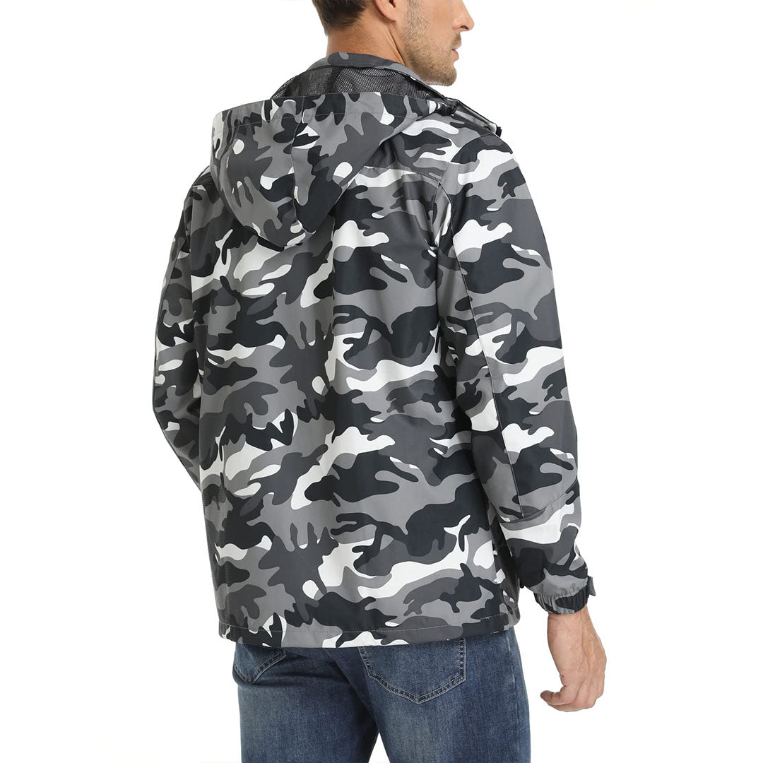 Men's Waterproof Outdoor Hiking Jacket with Zipped Pockets