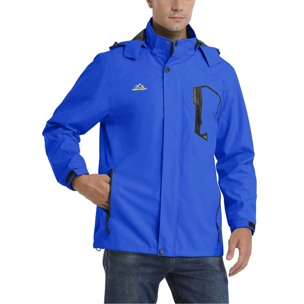 Men's Waterproof Outdoor Hiking Jacket with Zipped Pockets