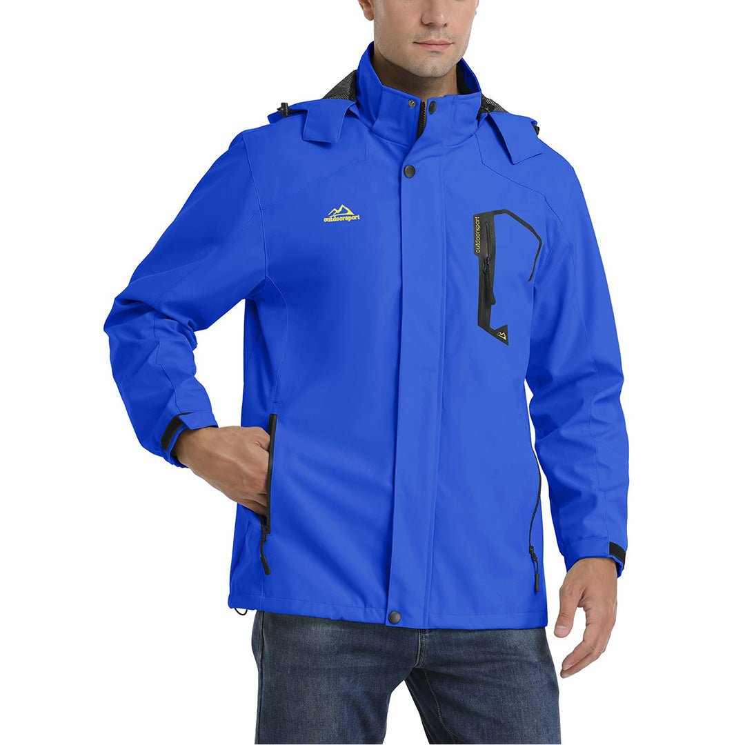 Men's Waterproof Outdoor Hiking Jacket with Zipped Pockets