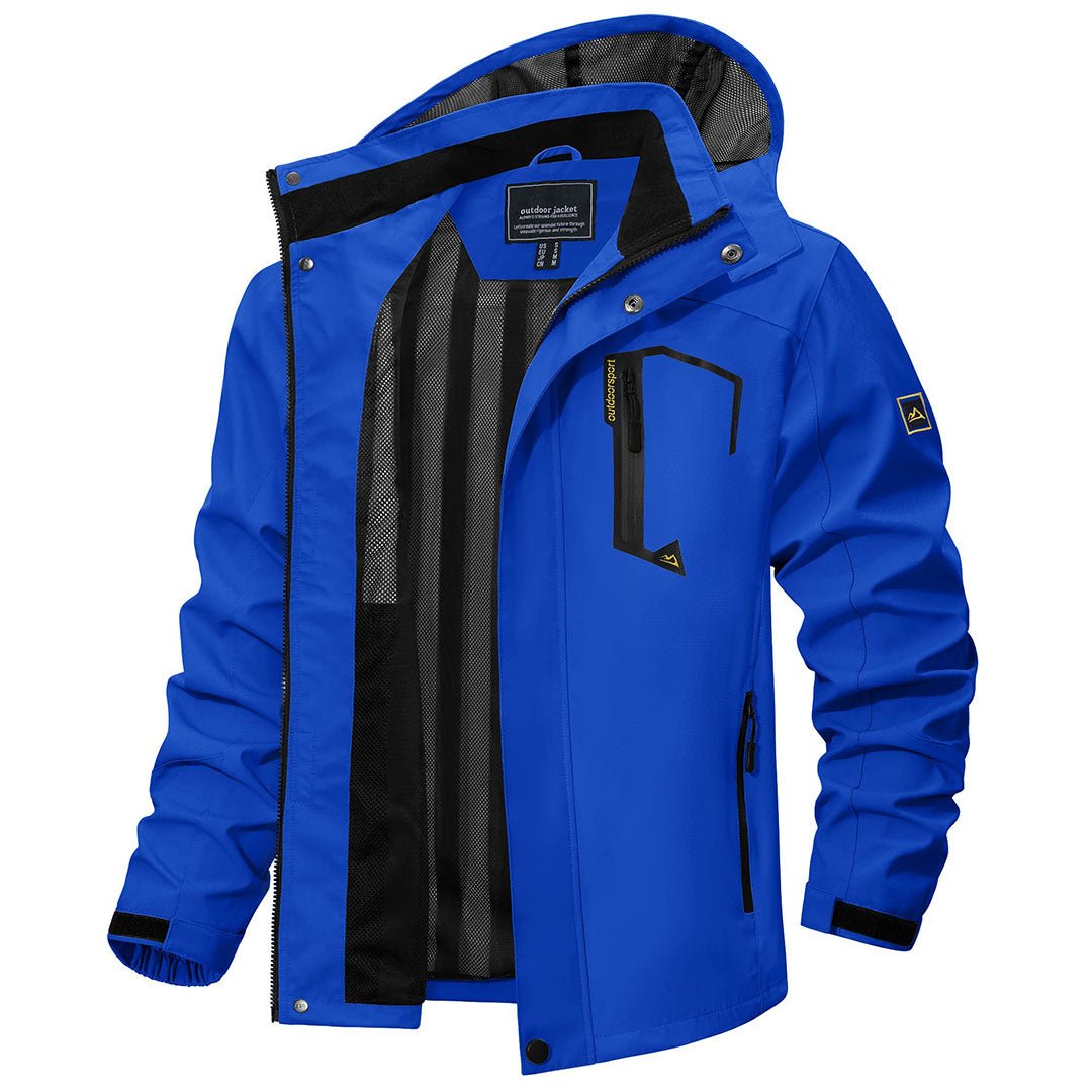 Men's Waterproof Outdoor Hiking Jacket with Zipped Pockets