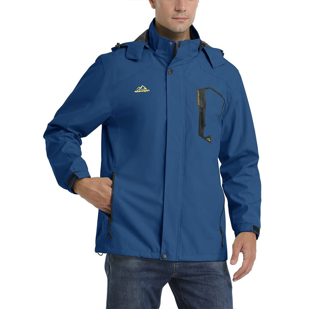 Men's Waterproof Outdoor Hiking Jacket with Zipped Pockets