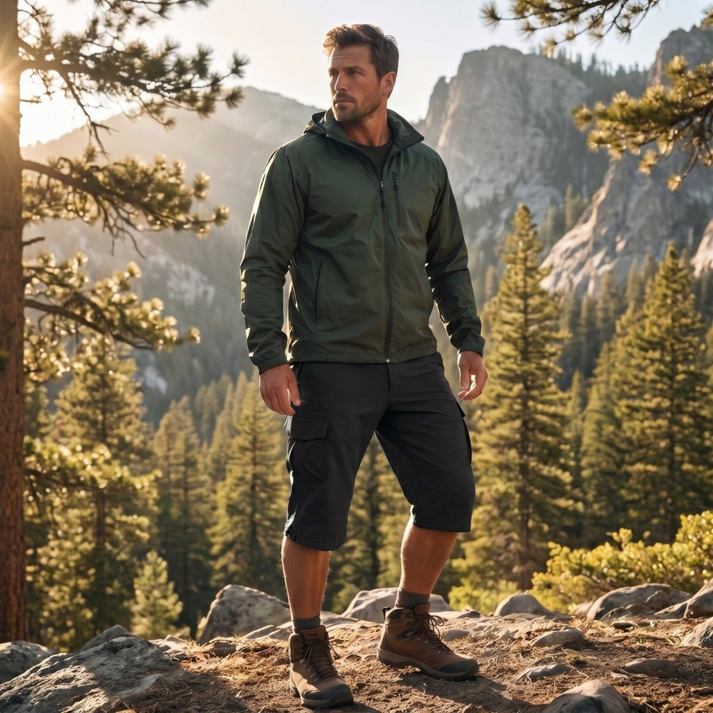 Mens Hiking Shorts 3/4 Quick Dry Cargo Shorts