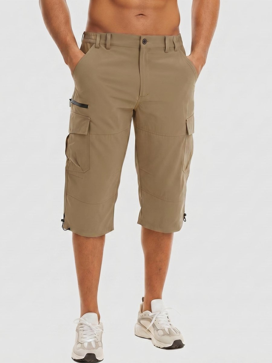 Mens Hiking Shorts 3/4 Quick Dry Cargo Shorts