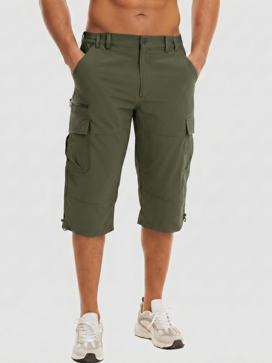 Mens Hiking Shorts 3/4 Quick Dry Cargo Shorts