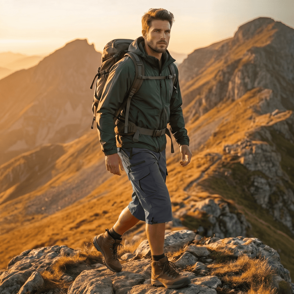 Mens Hiking Shorts 3/4 Quick Dry Cargo Shorts