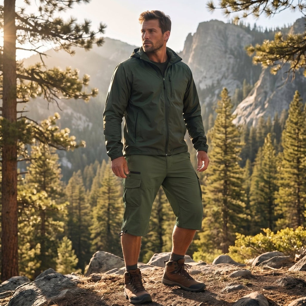 Mens Hiking Shorts 3/4 Quick Dry Cargo Shorts