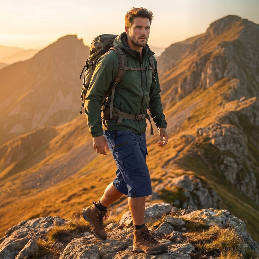 Mens Hiking Shorts 3/4 Quick Dry Cargo Shorts