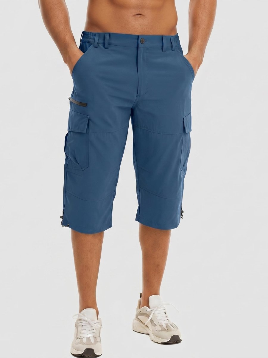 Mens Hiking Shorts 3/4 Quick Dry Cargo Shorts