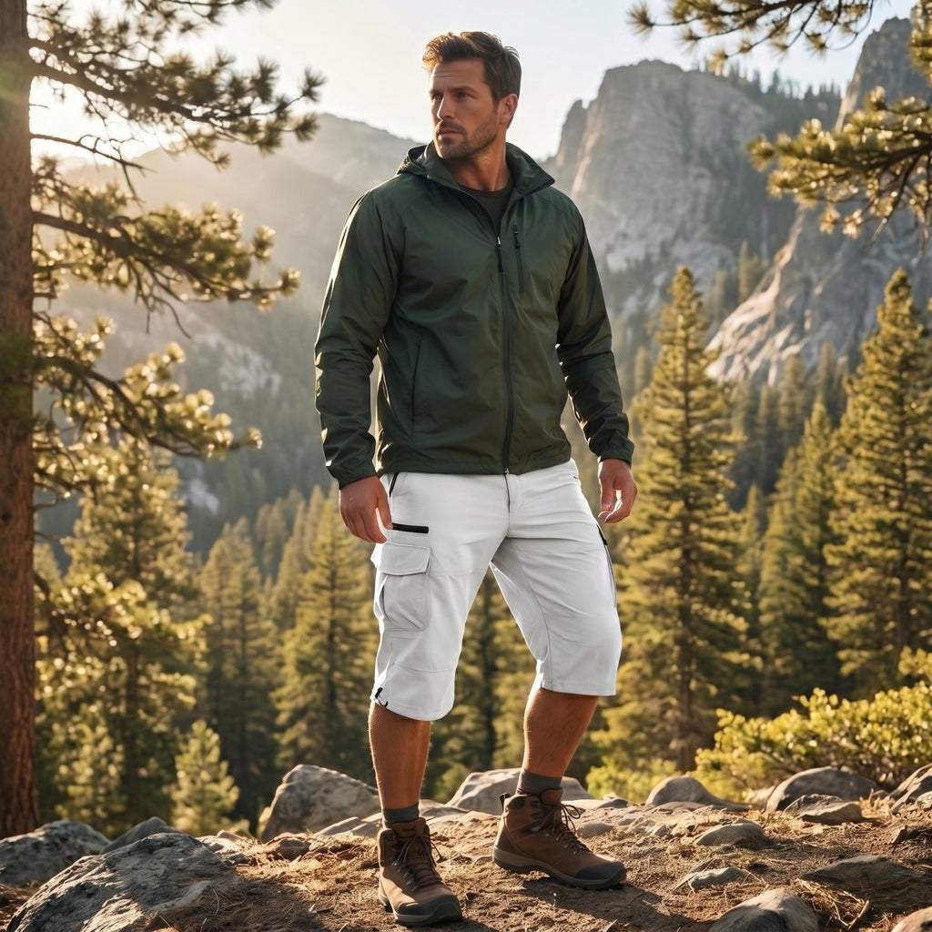 Mens Hiking Shorts 3/4 Quick Dry Cargo Shorts