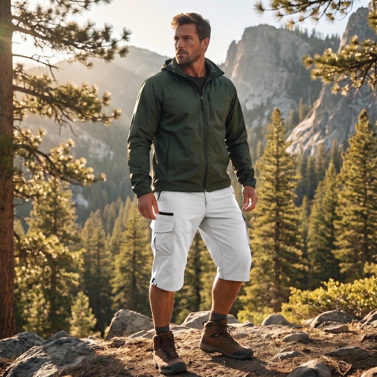 Mens Hiking Shorts 3/4 Quick Dry Cargo Shorts