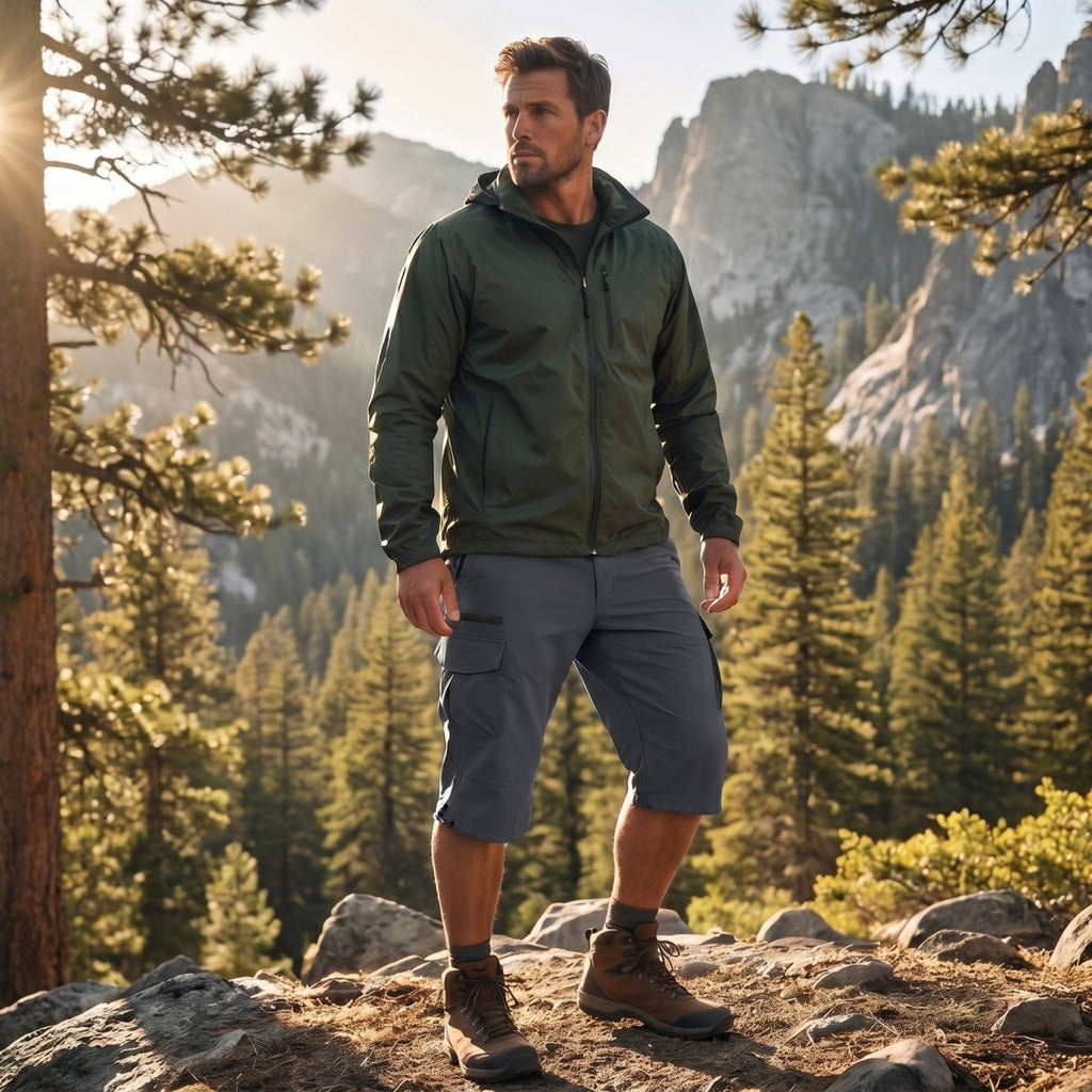 Mens Hiking Shorts 3/4 Quick Dry Cargo Shorts