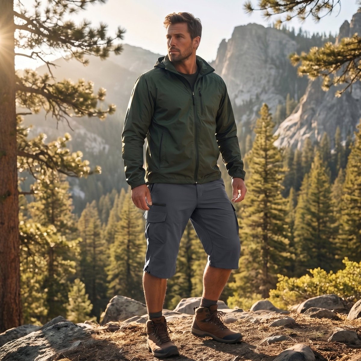 Mens Hiking Shorts 3/4 Quick Dry Cargo Shorts