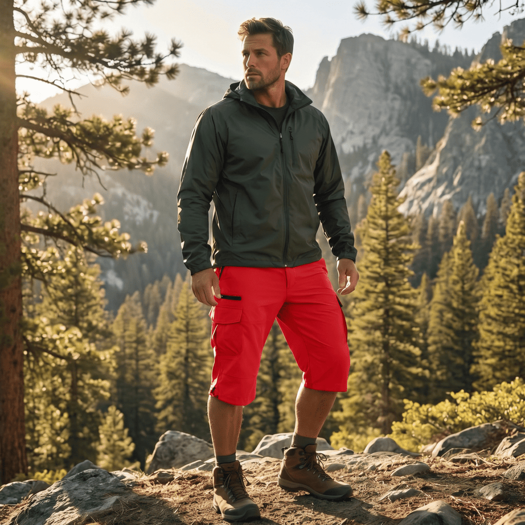 Mens Hiking Shorts 3/4 Quick Dry Cargo Shorts