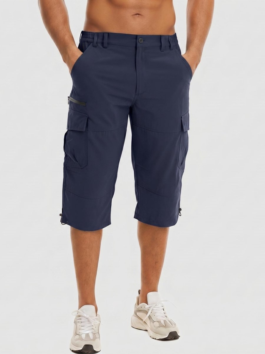 Mens Hiking Shorts 3/4 Quick Dry Cargo Shorts