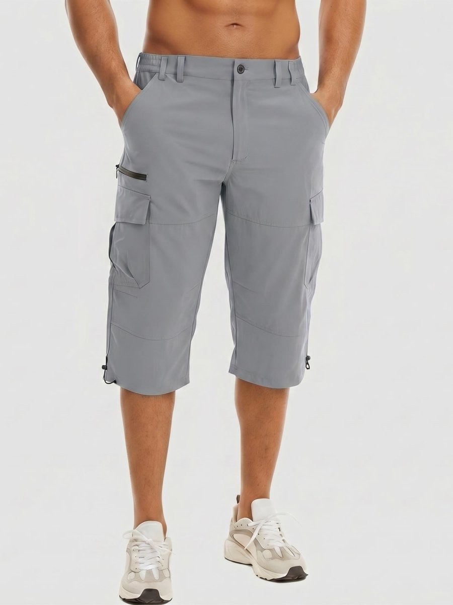 Mens Hiking Shorts 3/4 Quick Dry Cargo Shorts