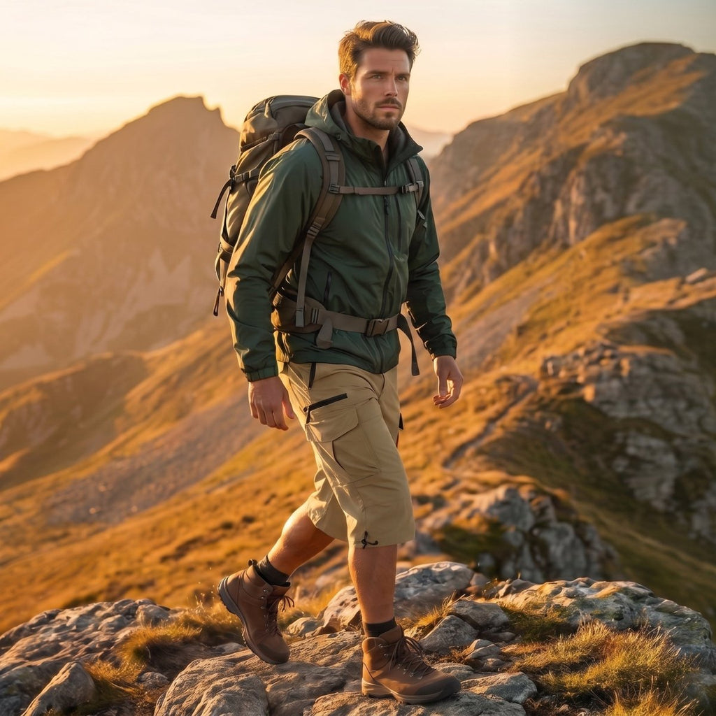 Mens Hiking Shorts 3/4 Quick Dry Cargo Shorts