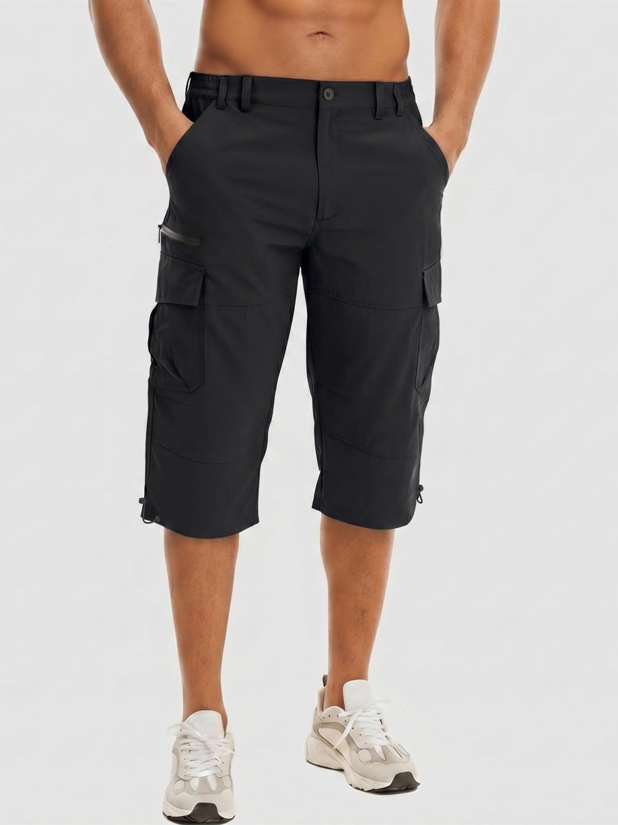 Mens Hiking Shorts 3/4 Quick Dry Cargo Shorts