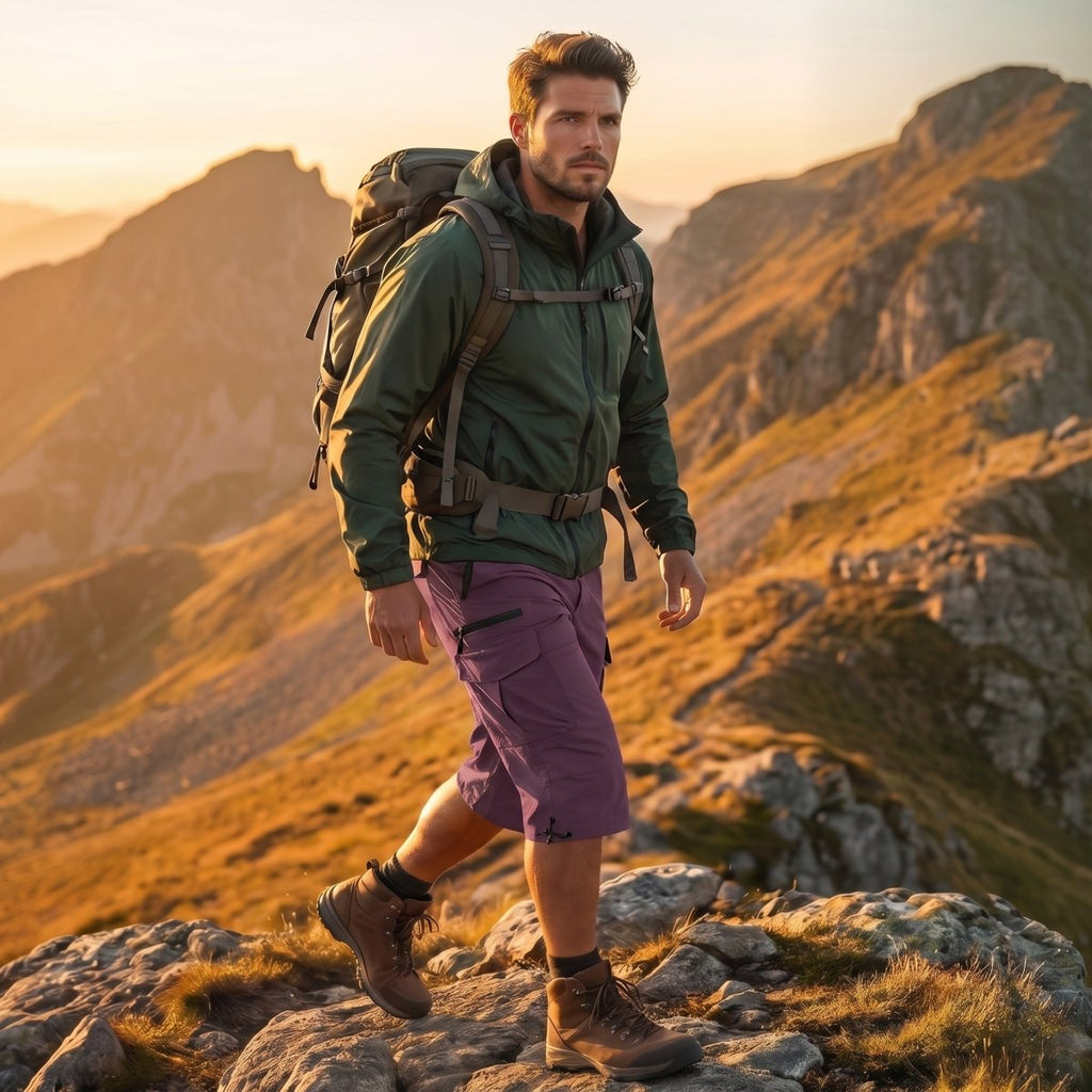Mens Hiking Shorts 3/4 Quick Dry Cargo Shorts