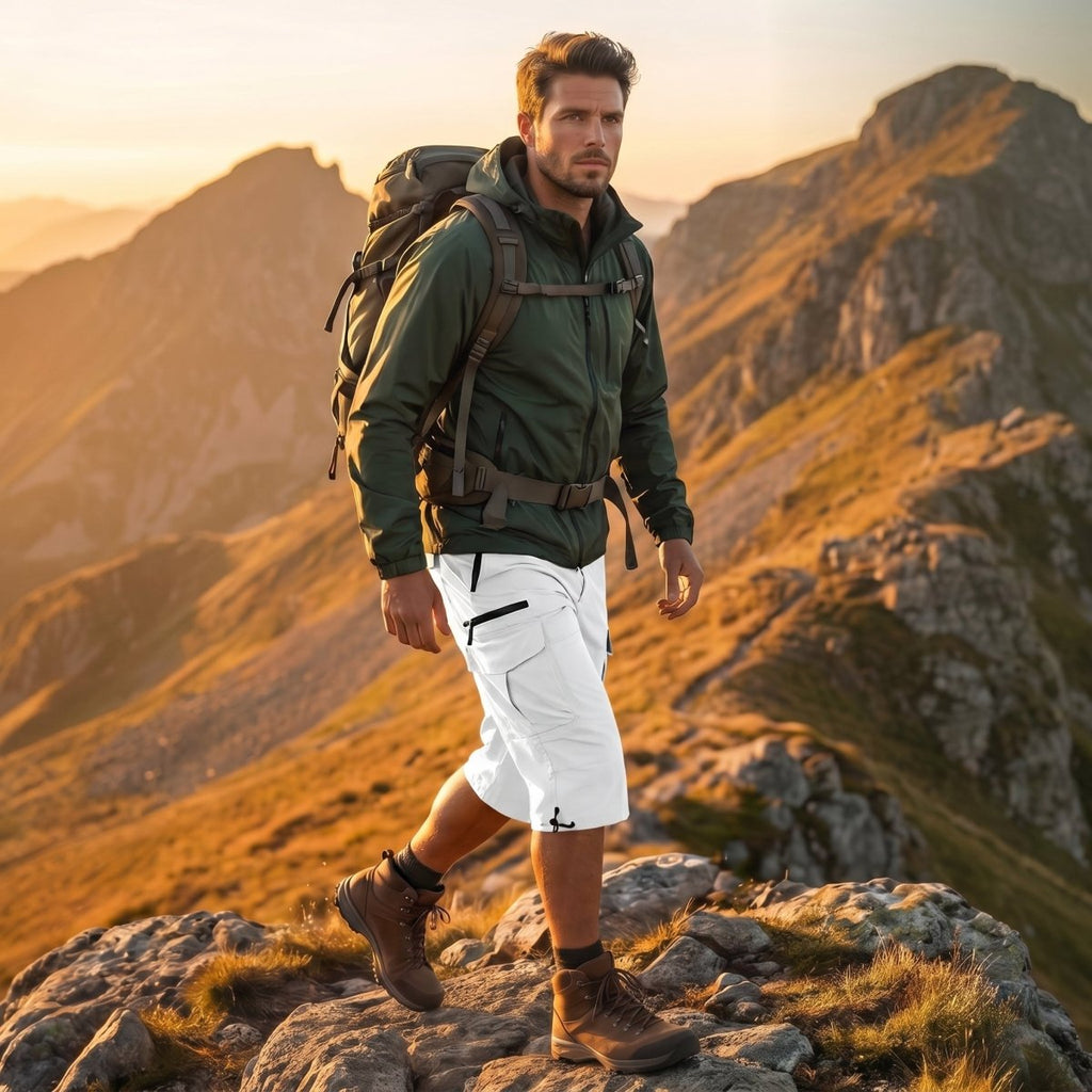 Mens Hiking Shorts 3/4 Quick Dry Cargo Shorts