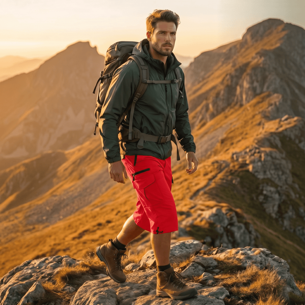 Mens Hiking Shorts 3/4 Quick Dry Cargo Shorts