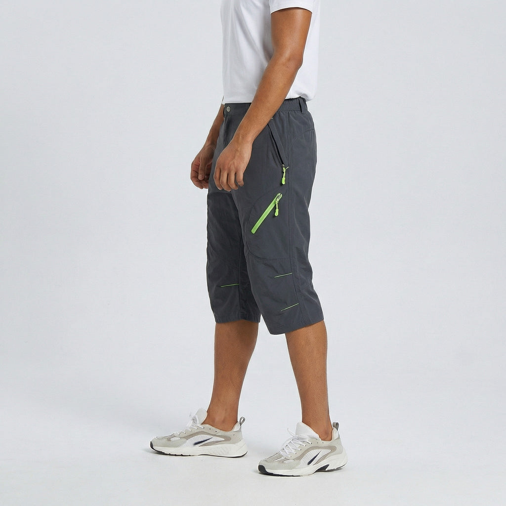 Mens Cargo Quick Dry Workout Hiking Capri Pants