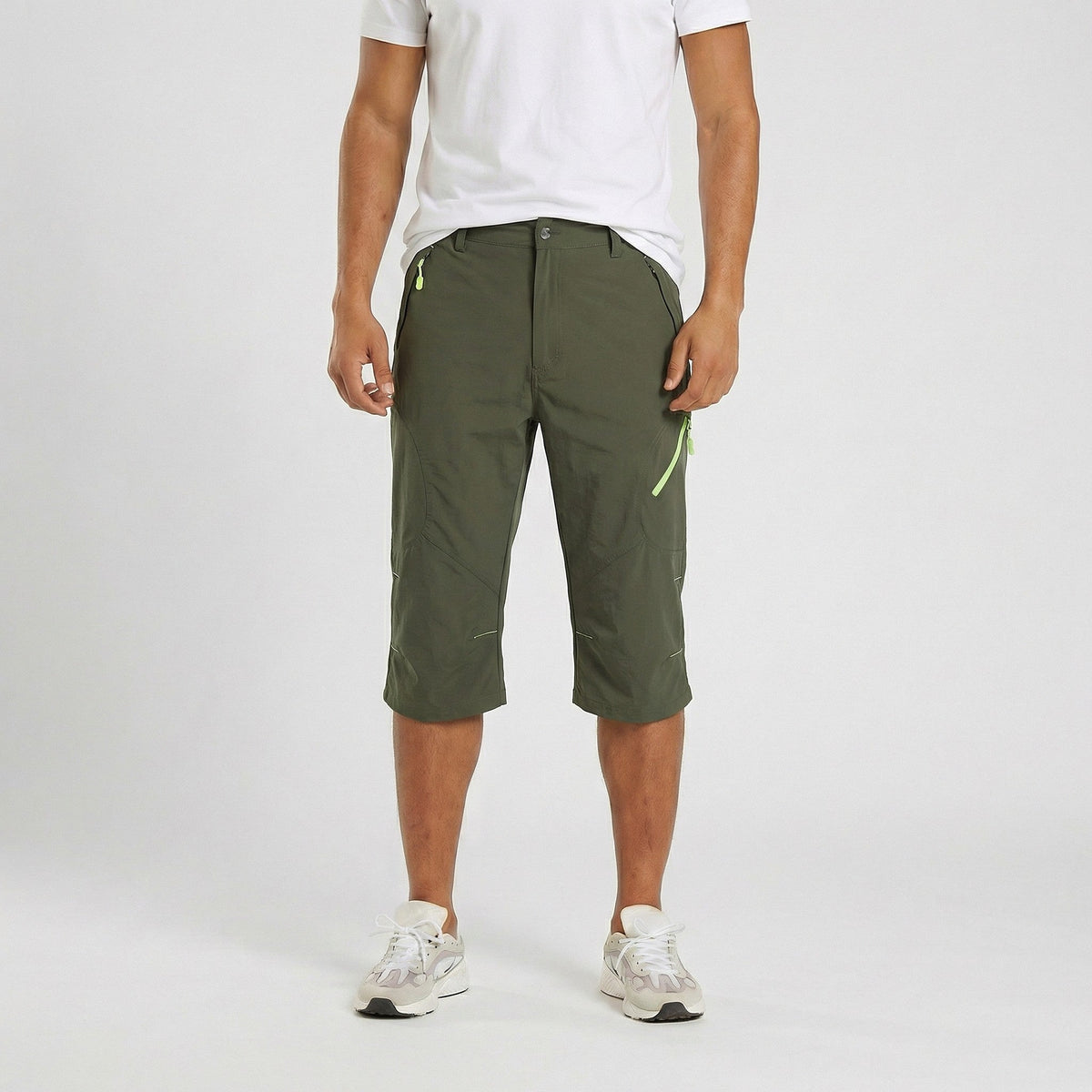 Mens Cargo Quick Dry Workout Hiking Capri Pants