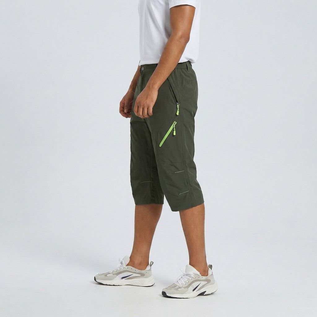 Mens Cargo Quick Dry Workout Hiking Capri Pants