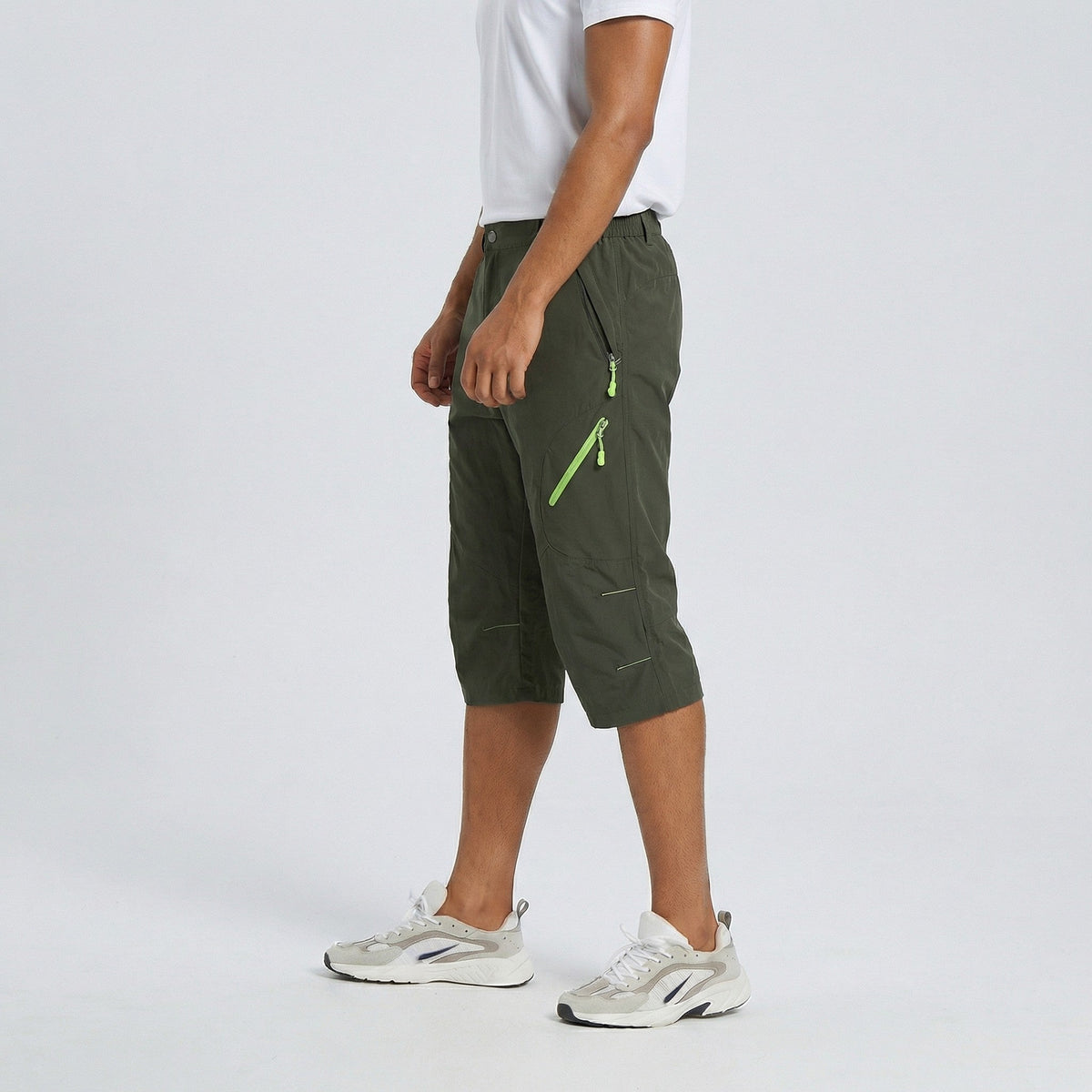 Mens Cargo Quick Dry Workout Hiking Capri Pants