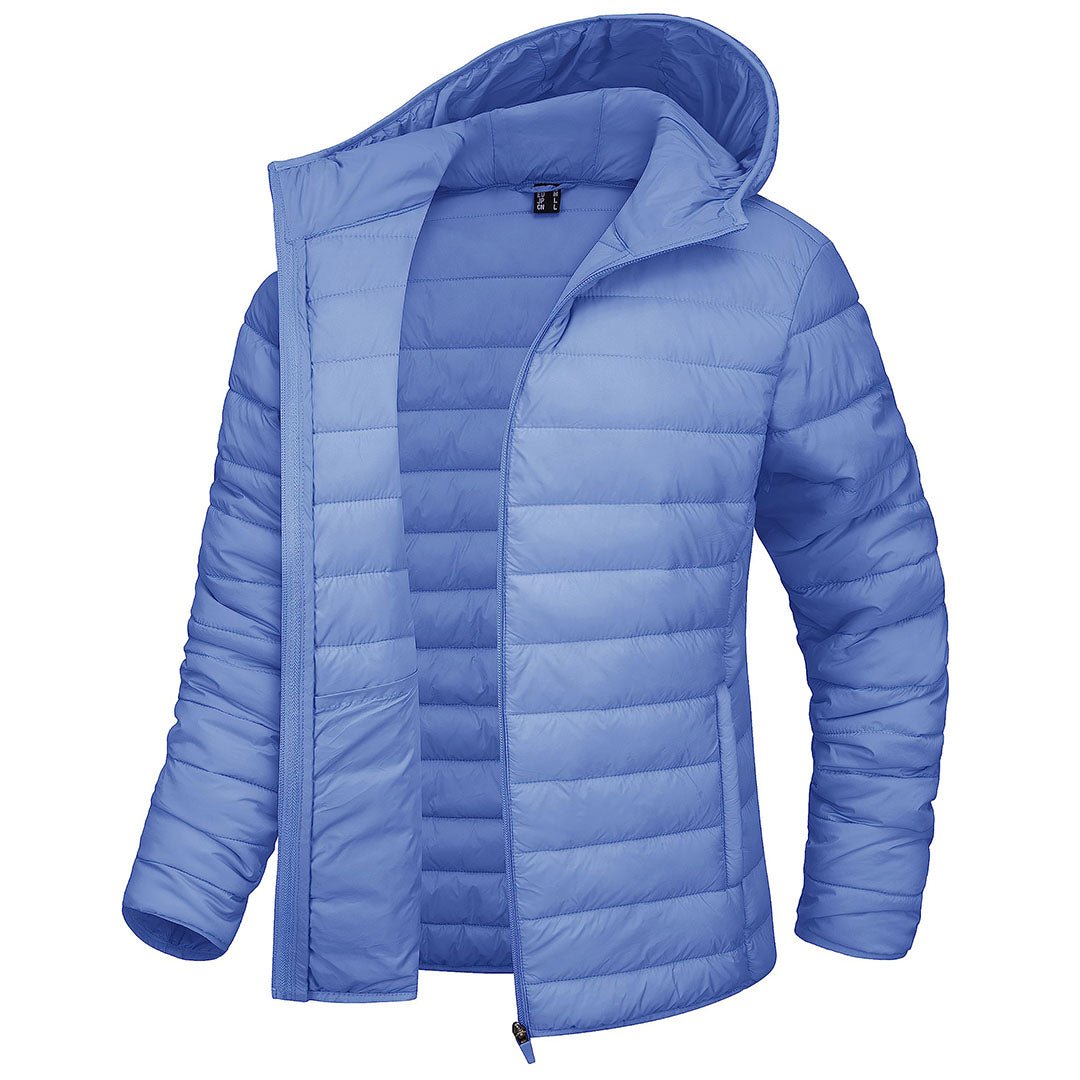 Women's Puffer Jacket Full-zip Water-Resistant Winter Hooded Coat