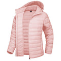 Women's Puffer Jacket Full-zip Water-Resistant Winter Hooded Coat