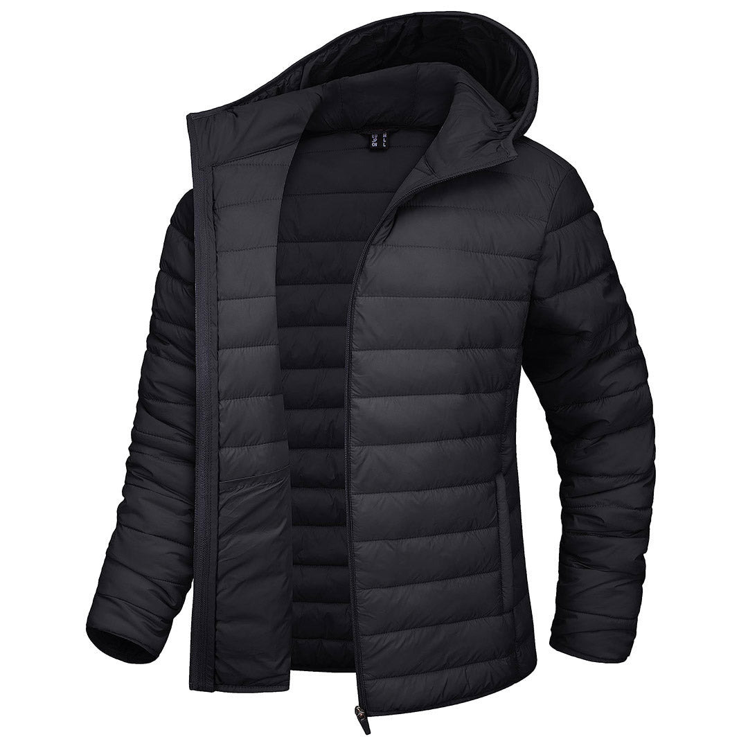Women's Puffer Jacket Full-zip Water-Resistant Winter Hooded Coat