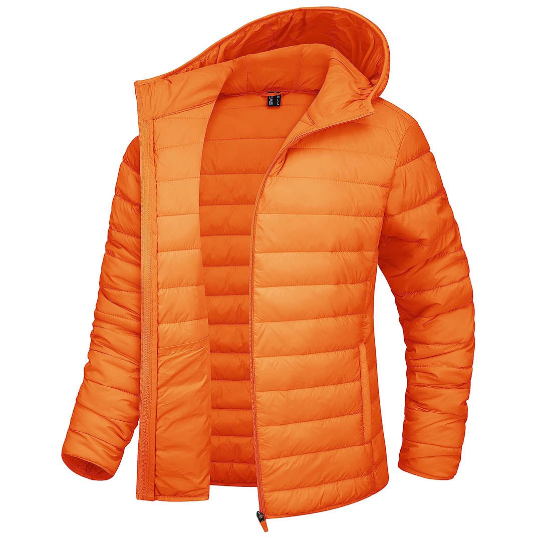 Women's Puffer Jacket Full-zip Water-Resistant Winter Hooded Coat