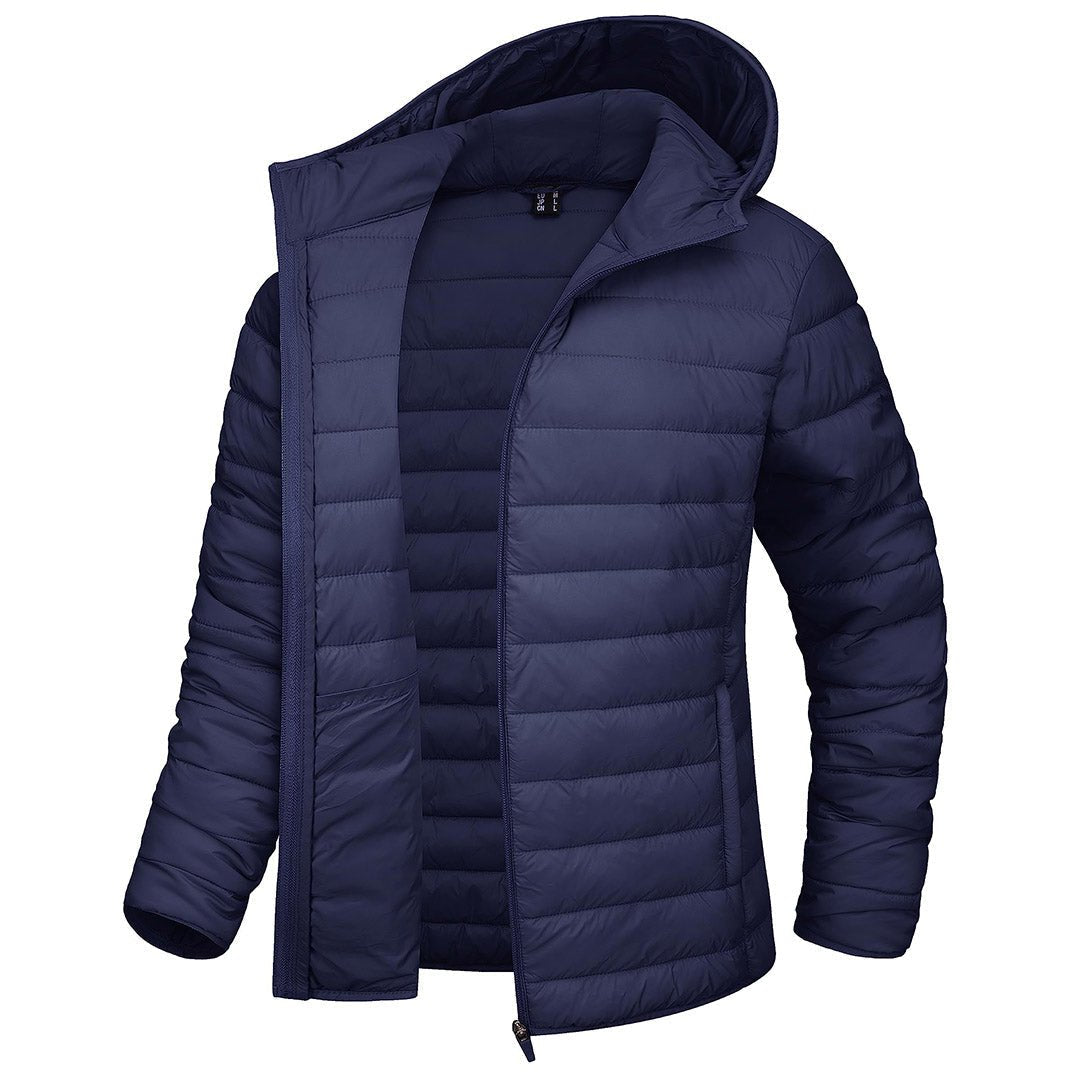 Women's Puffer Jacket Full-zip Water-Resistant Winter Hooded Coat