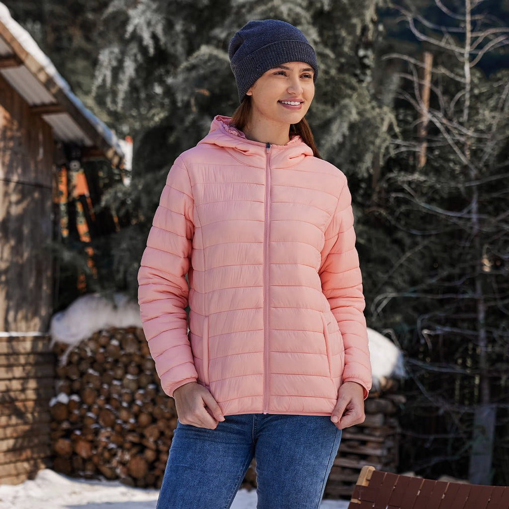 Women's Puffer Jacket Full-zip Water-Resistant Winter Hooded Coat