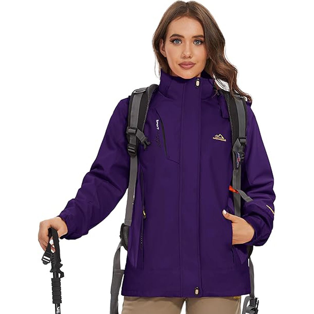 Women's 3-IN-1 Waterproof Coats Windproof Fleece Ski Jacket