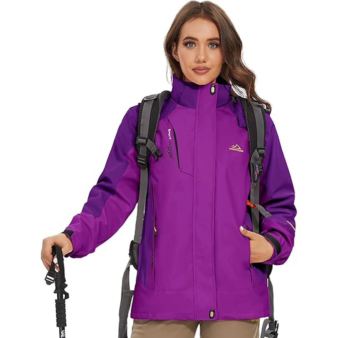 Women's 3-IN-1 Waterproof Coats Windproof Fleece Ski Jacket